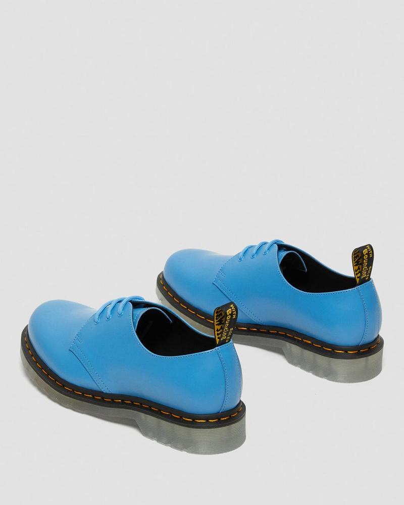 Zapatos Oxford Dr Martens 1461 Iced Smooth Cuero Mujer Azules | MX 443SGL